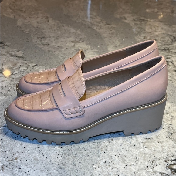 Dolce Vita Blush Light Pink Platform Loafers Size 9.5 - Picture 5 of 10